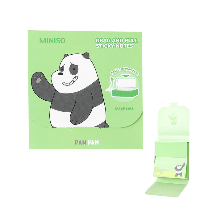 Miniso We Bare Bears Collection 5.0 Drawing Sticky Notes (60 Sheets)(Panda)