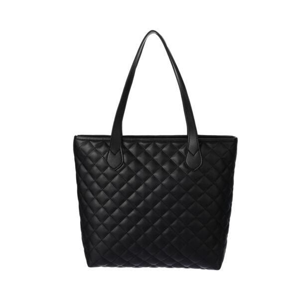 Miniso Classic Diamond Pattern Quilted Shoulder Tote Bag Black — MSR Online