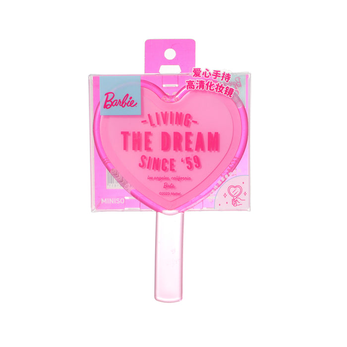 Miniso Barbie Shining Collection Heart Handheld Mirror