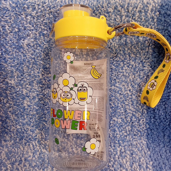 Miniso Minions Collection Plastic Bottle with Strap(640ml) Yellow