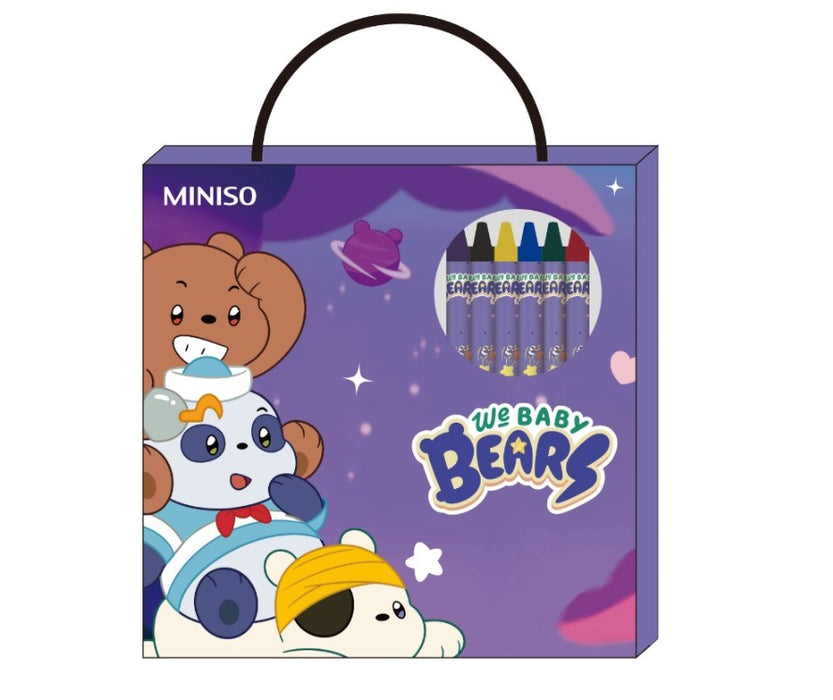 Miniso We Baby Bears Collection Coloring Book Set(6 Crayons, 40-Sheet Coloring Book)