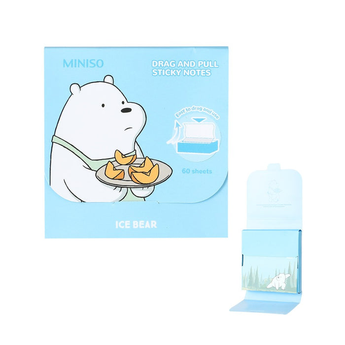 Miniso We Bare Bears Collection 5.0 Drawing Sticky Notes (60 Sheets)(Ice Bear)