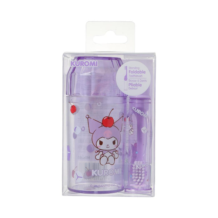 Miniso Sanrio characters Colorful Summer Collection Toothbrush & Bathroom Cup (Kuromi)