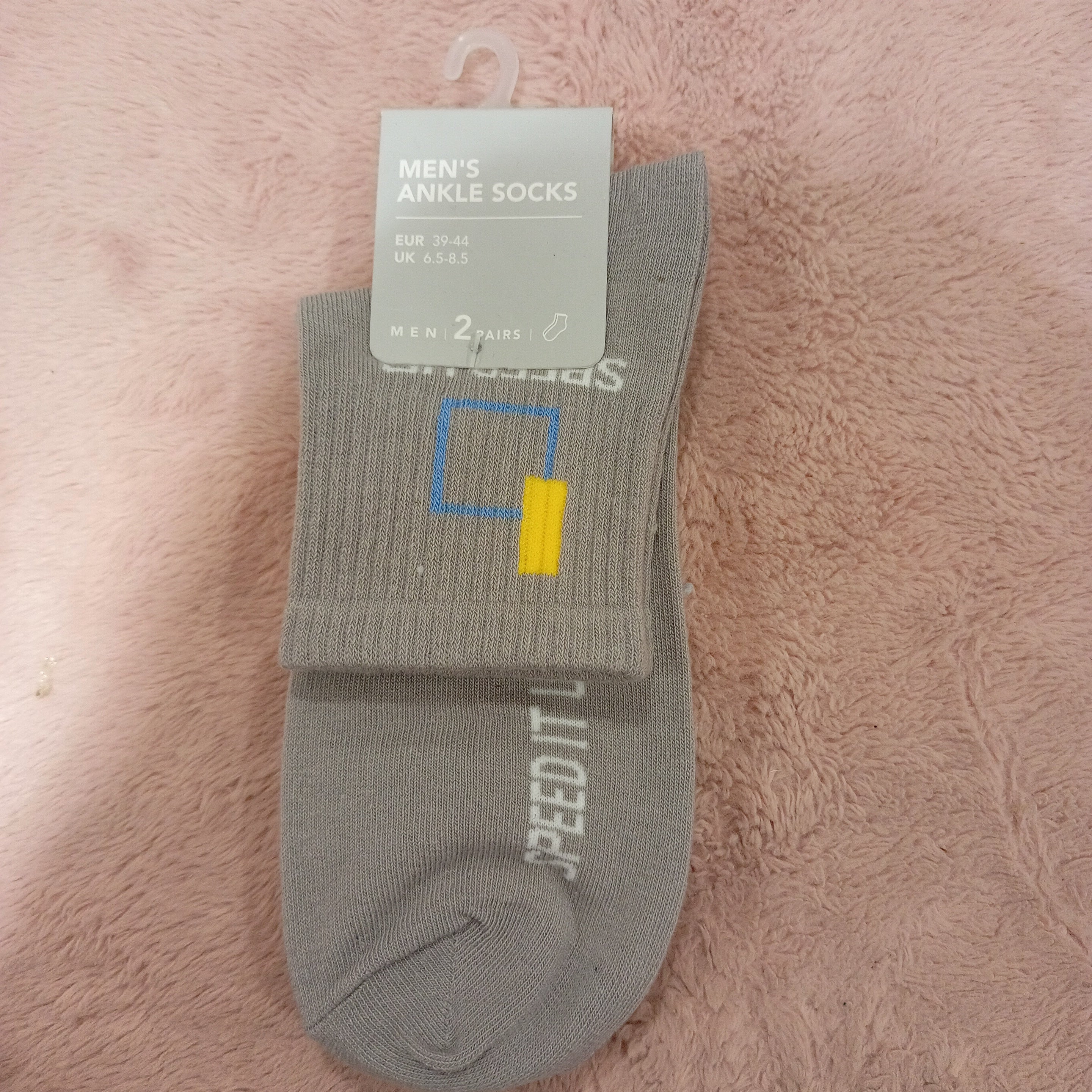 Miniso Polka Dot Men＇s Ankle Socks 2 Pairs(Black)