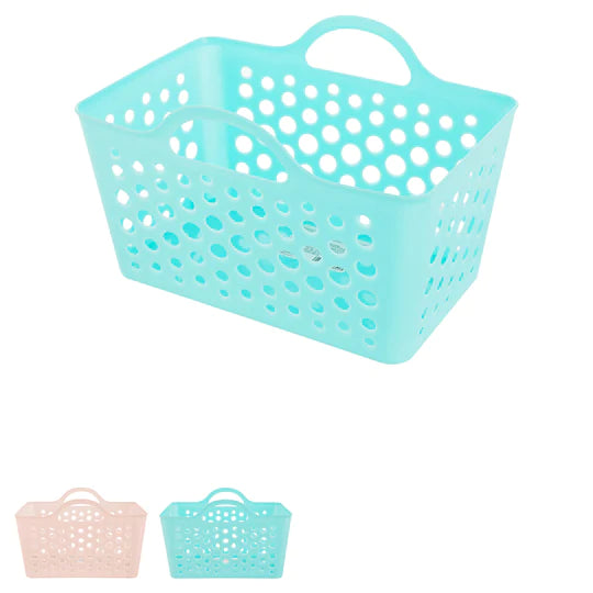 MINISO PE HOLLOWED-OUT STORAGE BASKET ( GREEN)